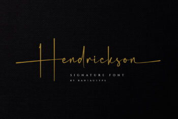 Hendrickson Signature Font