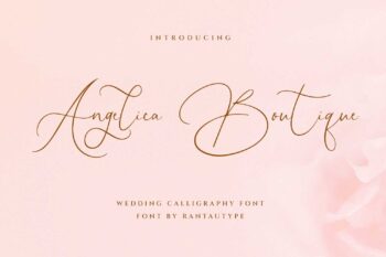 Angelica Boutique Calligraphy Wedding Script