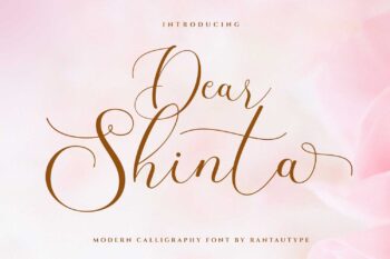 Dear Shinta Modern Calligraphy Script