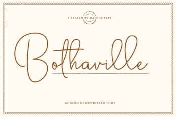 Bothaville Modern Handwritten Font