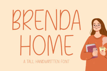 Brenda Home A Tall Handwritten font