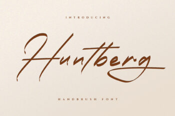 Huntberg Stylish Handdraw Font