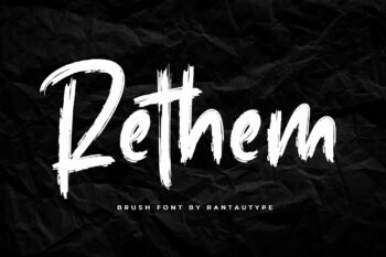 Rethem A Brush Font