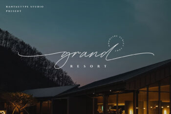 Grand Resort Elegant Monoline Script Font