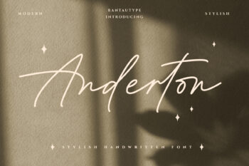 Anderton A Handwritten Font