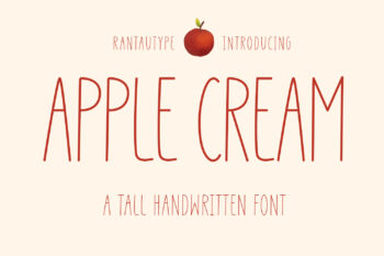 Apple Cream A Tall Handwritten font