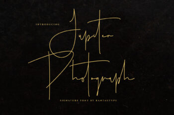 Jupiter Photograph Signature Font