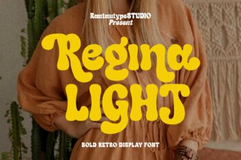 Regina Light Rounded Retro Font