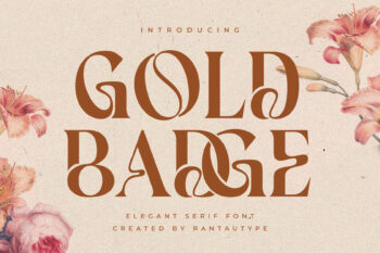 Gold Badge Unique Display Serif Font
