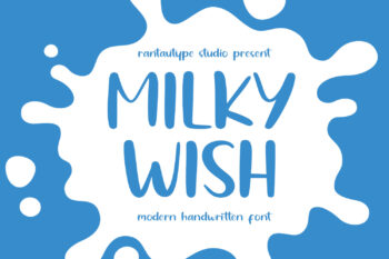 Milky Wish Modern Handwritten font