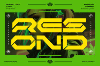 Resond Cyberpunk Futuristic Font