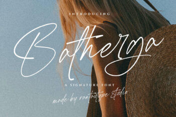 Batherga Signature Font