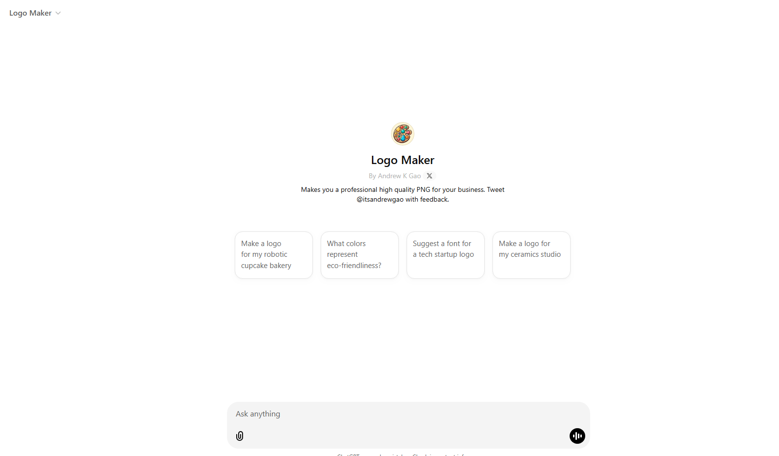 4. Chat GPT Logo Maker