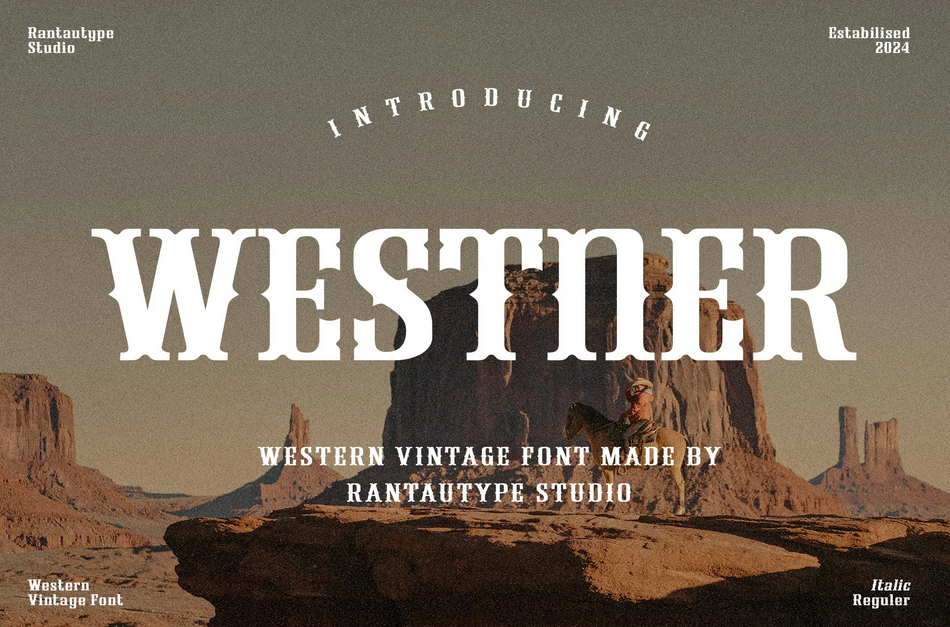 2. Westner Vintage Western Font