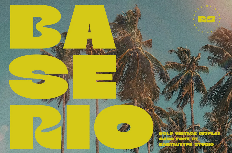 20. Baserio Bold Vintage Sans Font