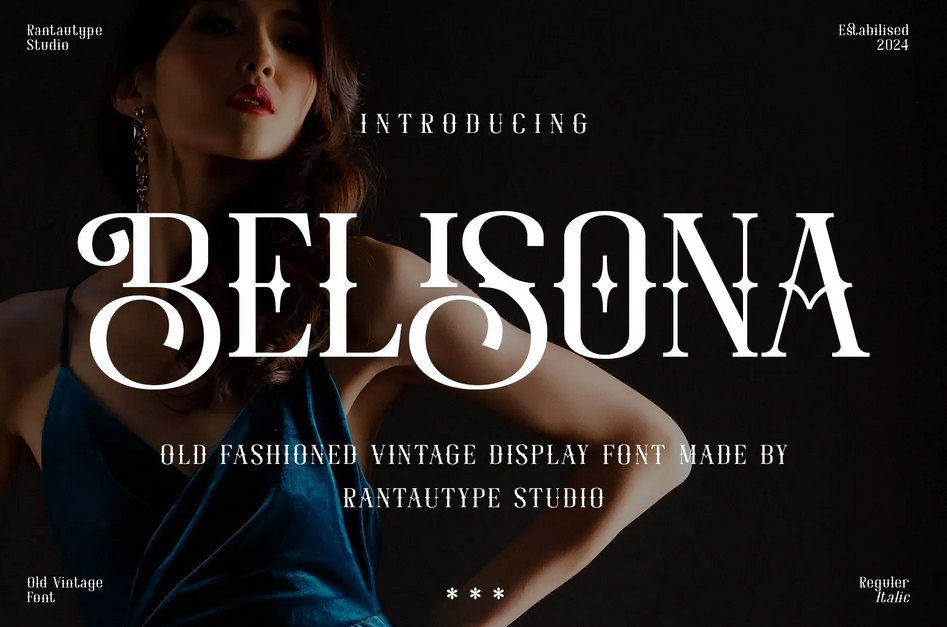 25. Belisona Old Fashioned Vintage Font