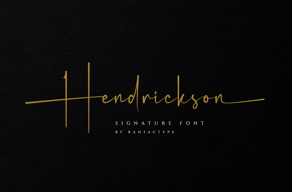 5. Hendrickson Signature Font