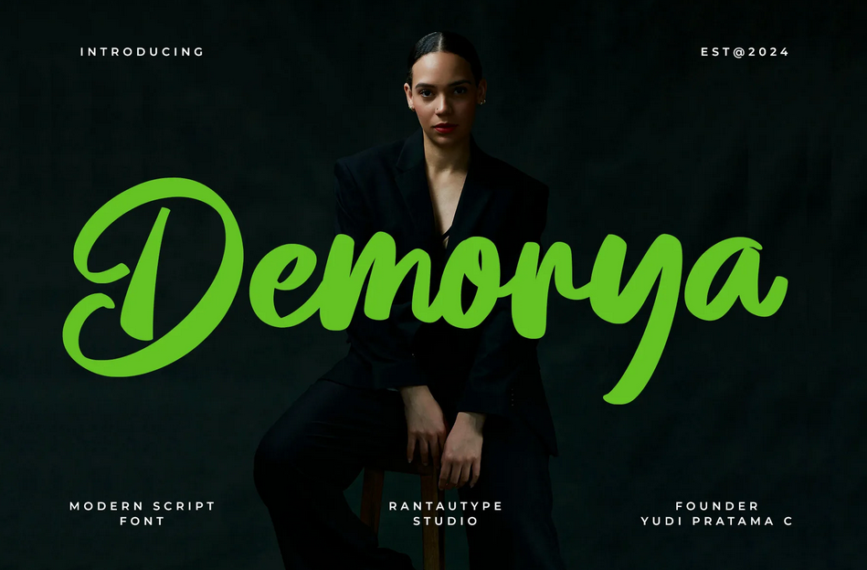 6. Demorya Bold Script Font
