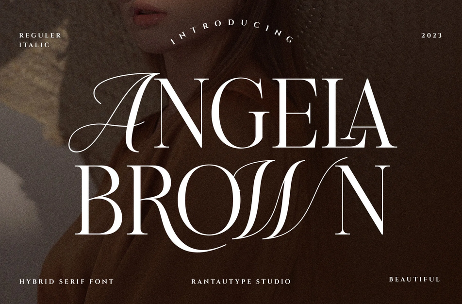 8. Angela Brown Serif Combination Font