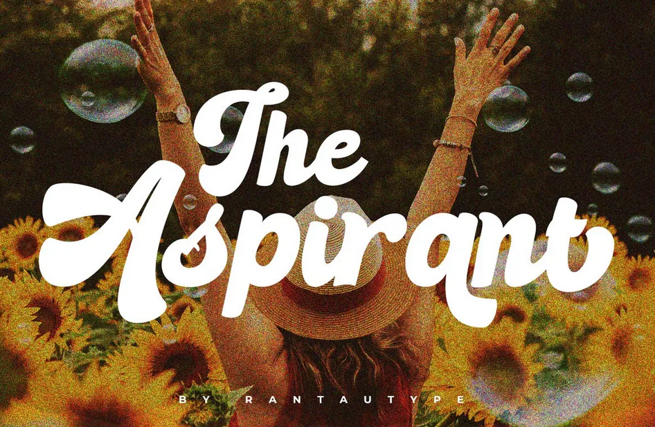 9. Aspirant Retro Script Font