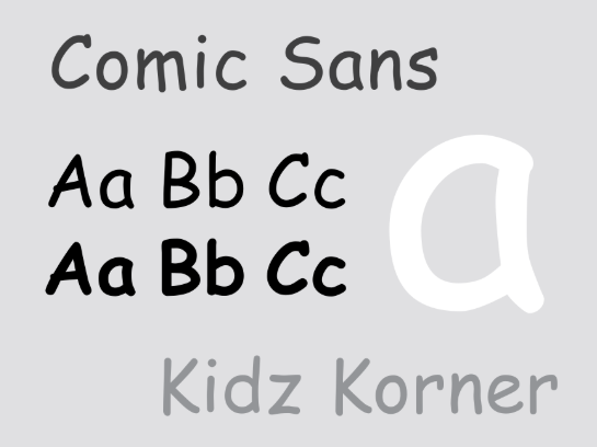 a1. Comic Sans Cover