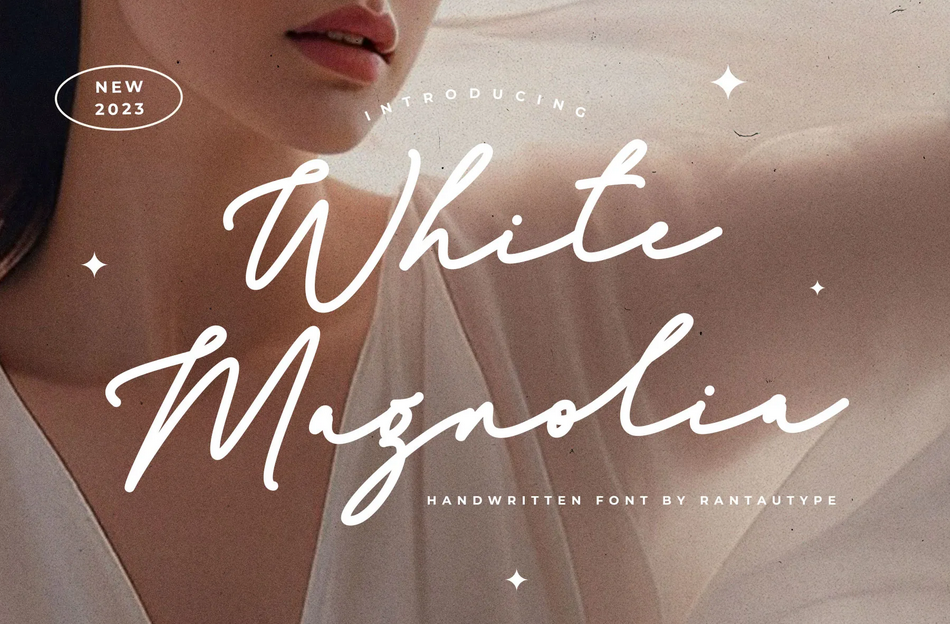 12. White Magnolia Handwritten Font