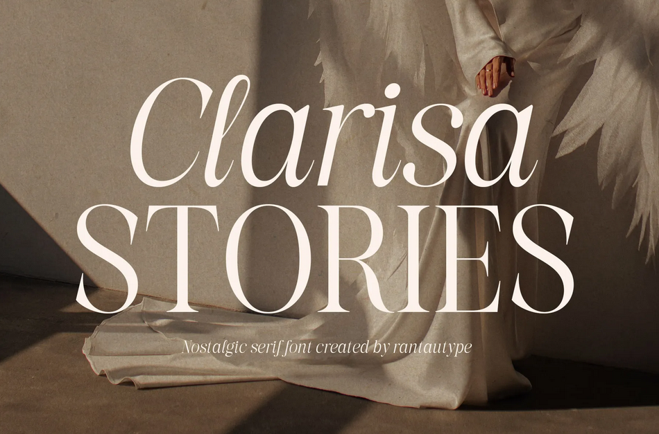 14. Clarisa Stories Nostalgic Serif Font
