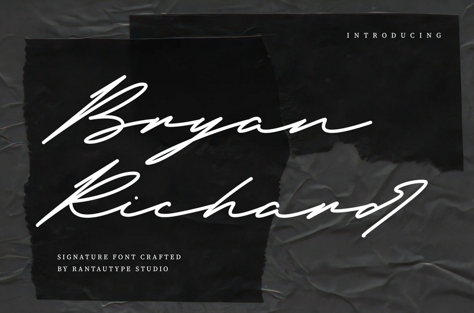 19. Bryan Richard Signature Font