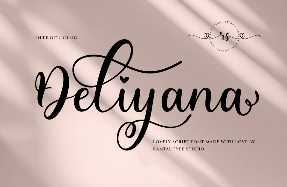 5. Deliyana Lovely Script Font