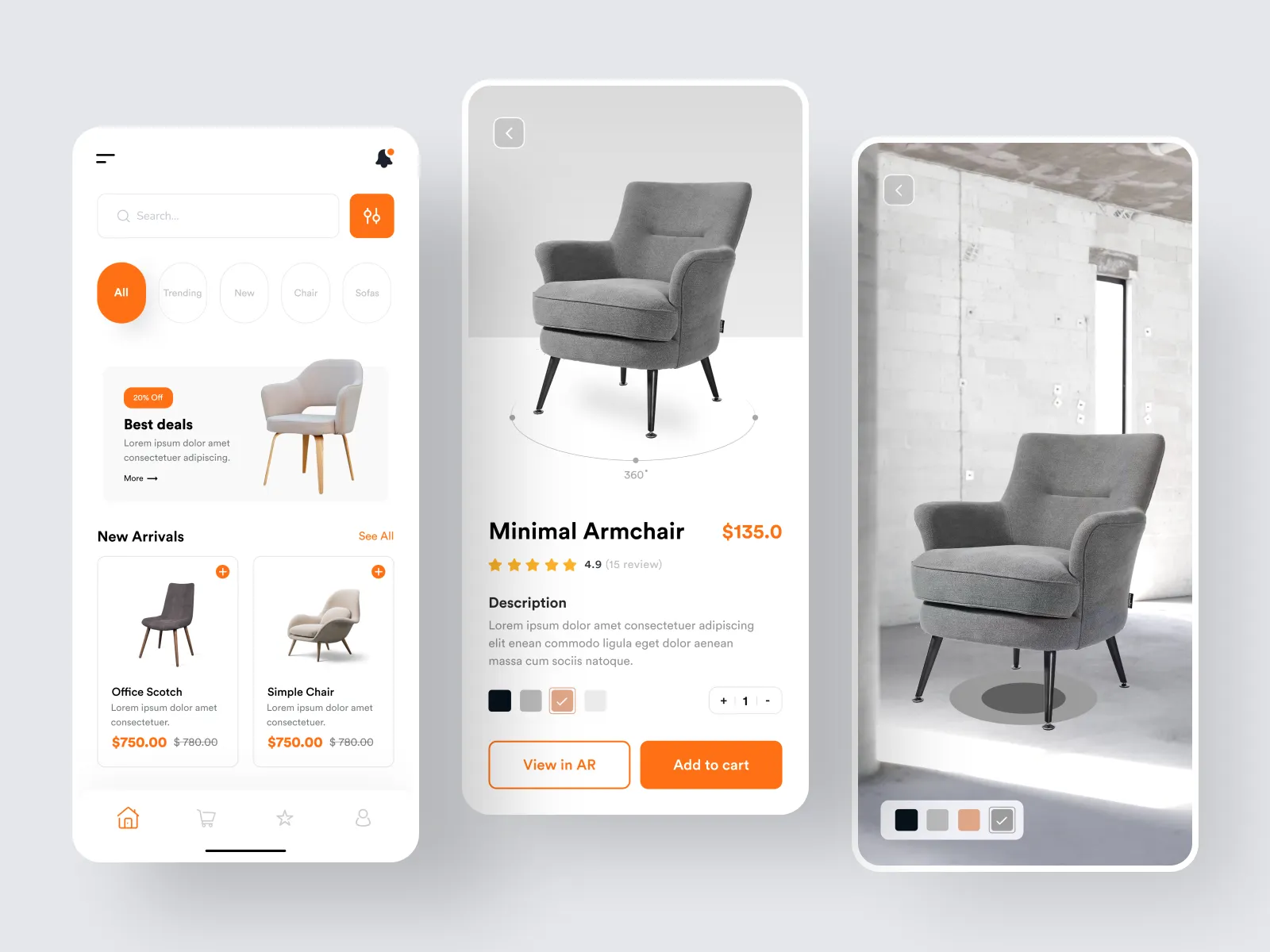 AR concept for furniture store app by Oussama ELBAZ