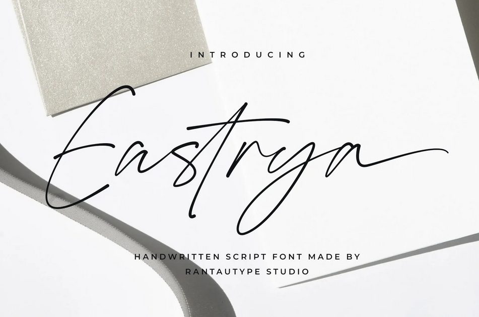 1. Eastrya Handwritten Script Font