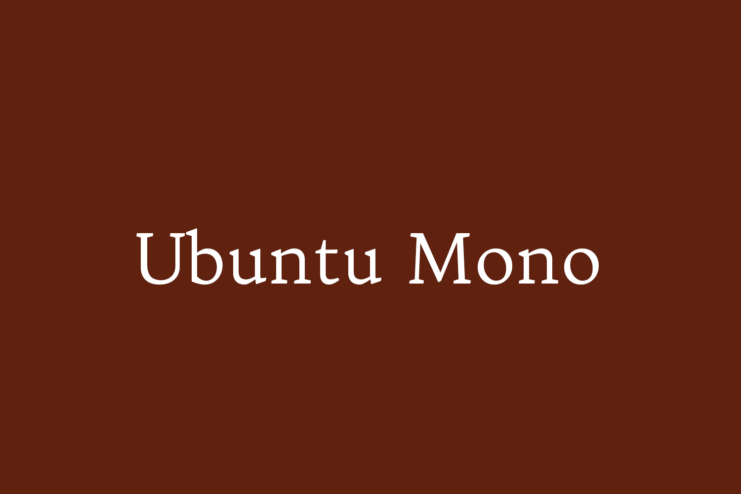 10. Ubuntu Mono