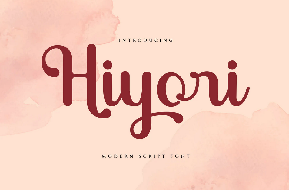 12. Hiyori Modern Script Font