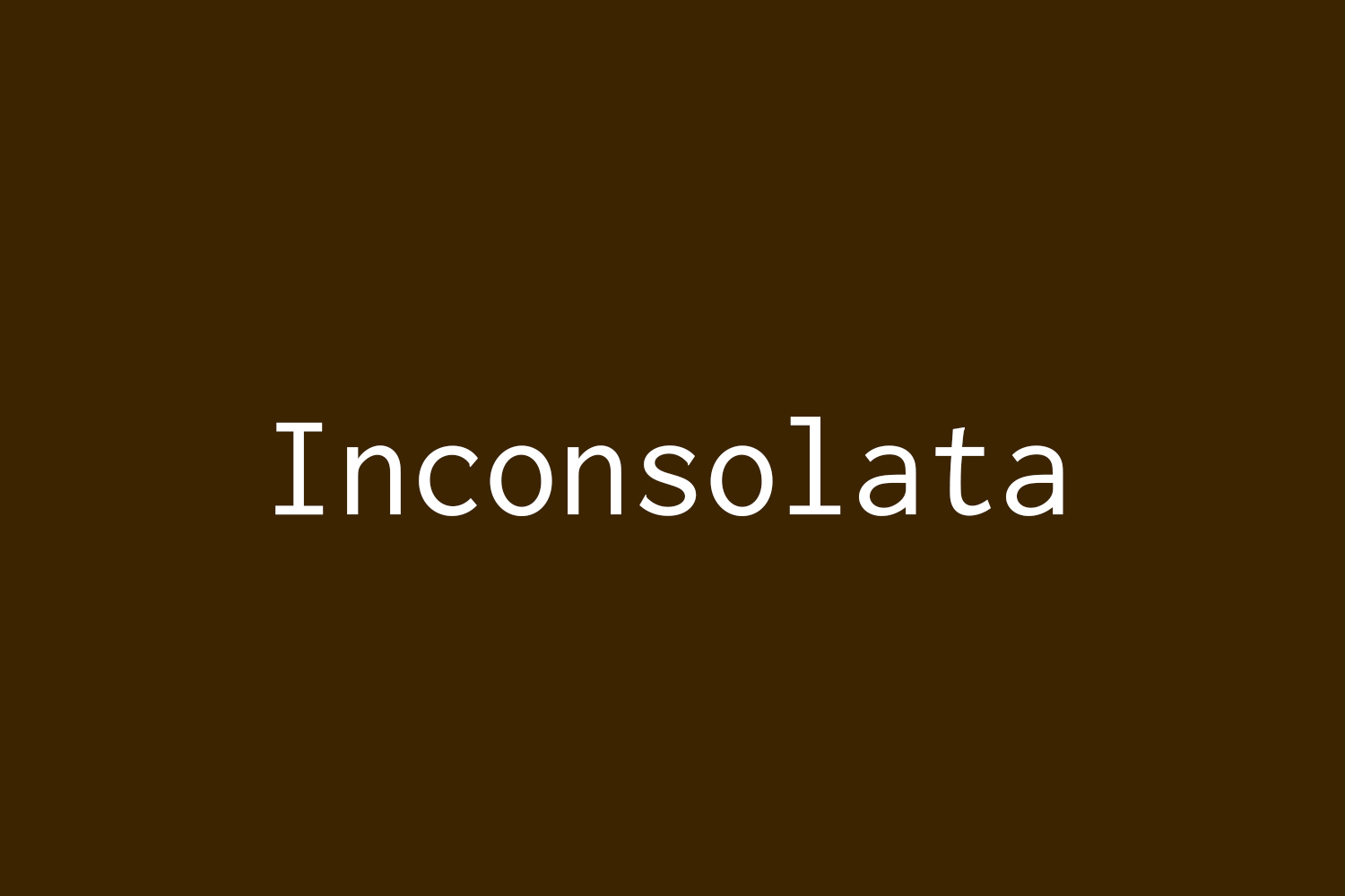 12. Inconsolata