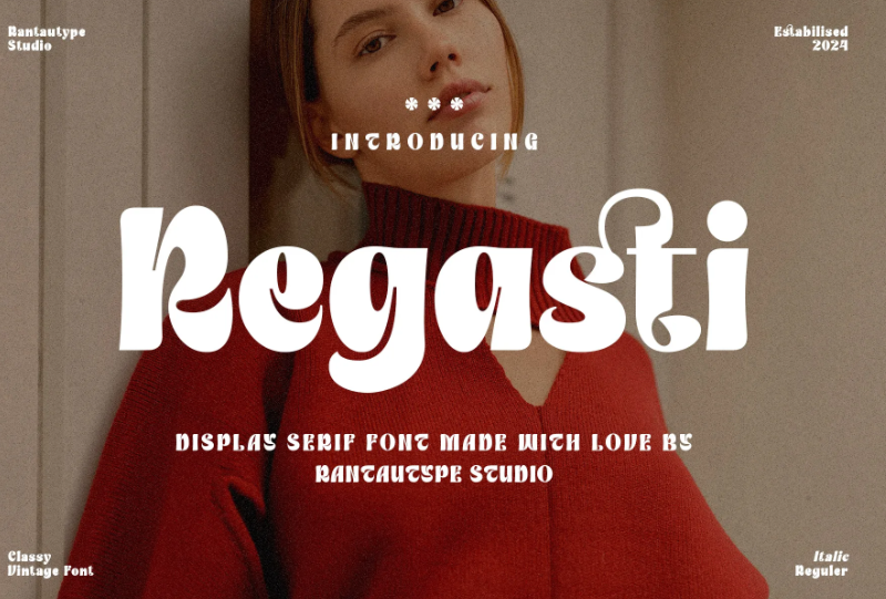 15. Regasti Vintage Display Font
