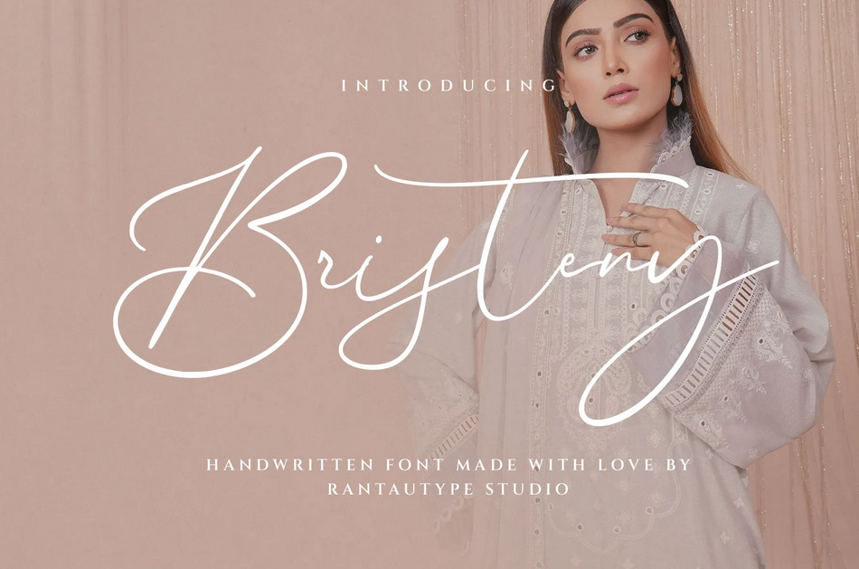 2. Bristeny Handwritten Font