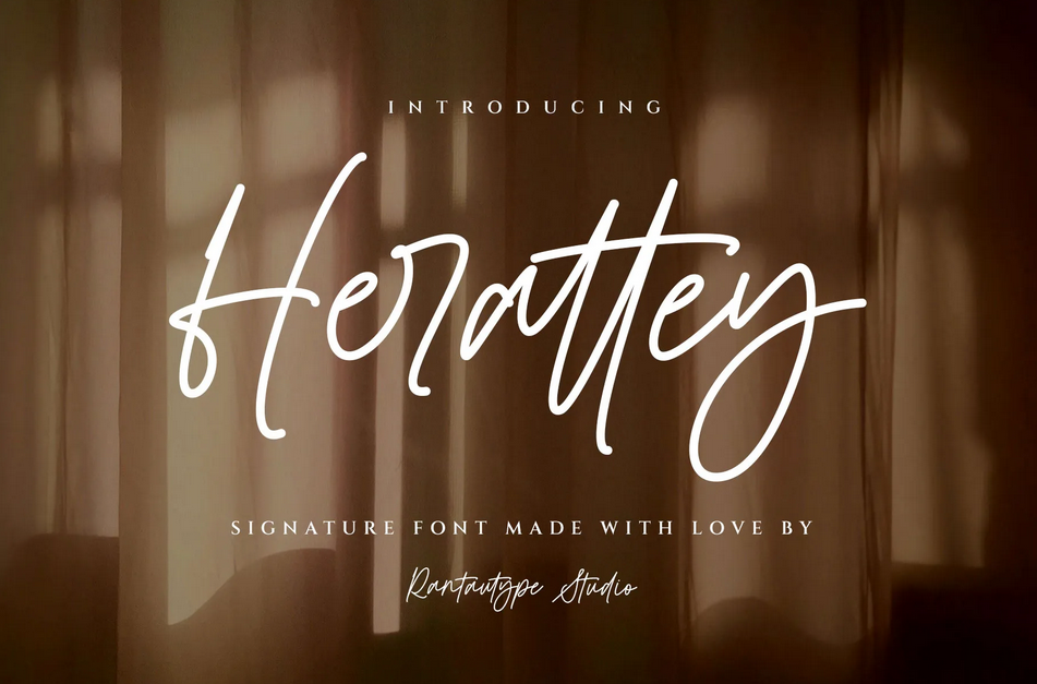 4. Herattey Signature Font