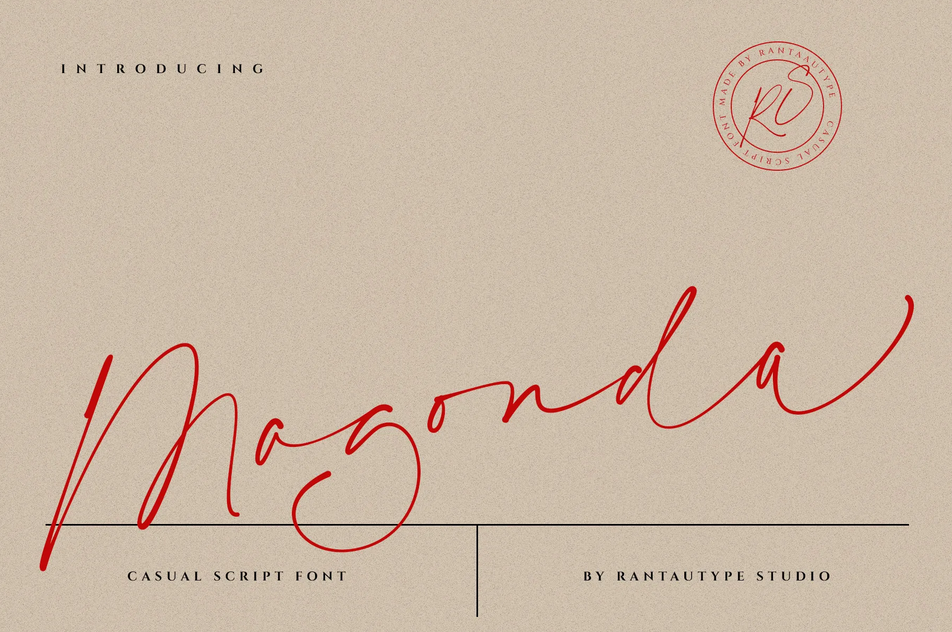 5. Magonda Casual Script Font