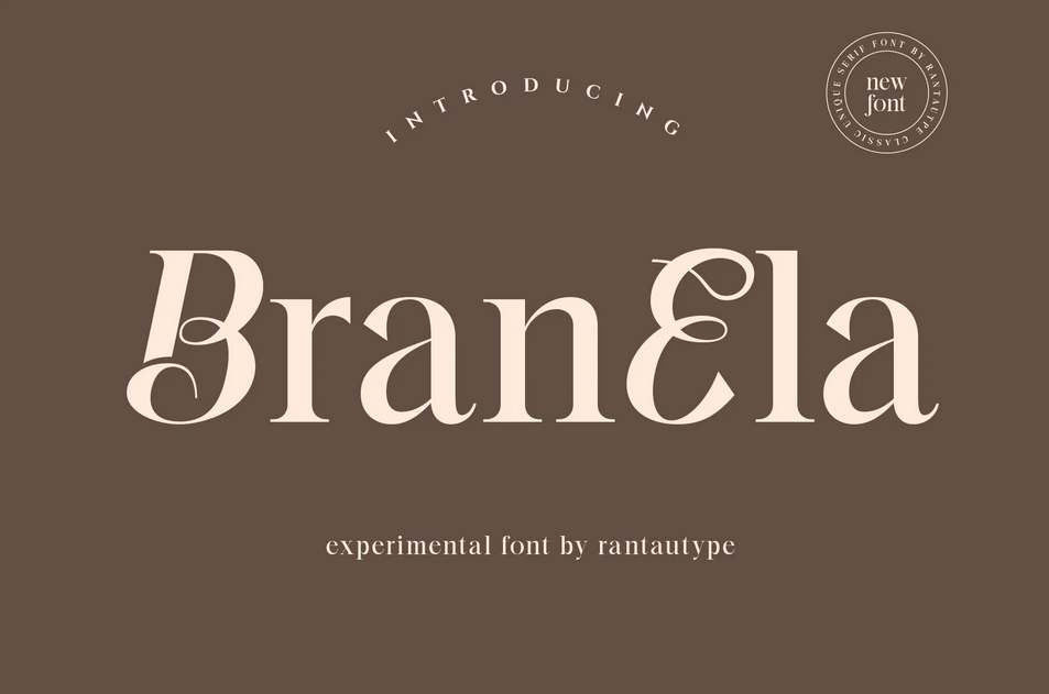 6. Branela Experimental Serif Font