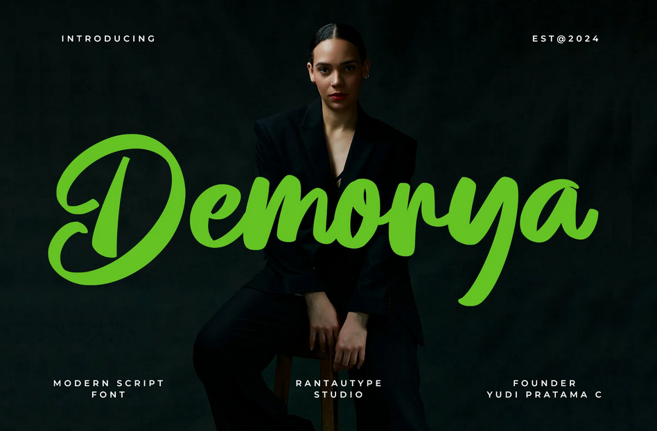 7. Demorya Bold Script Font
