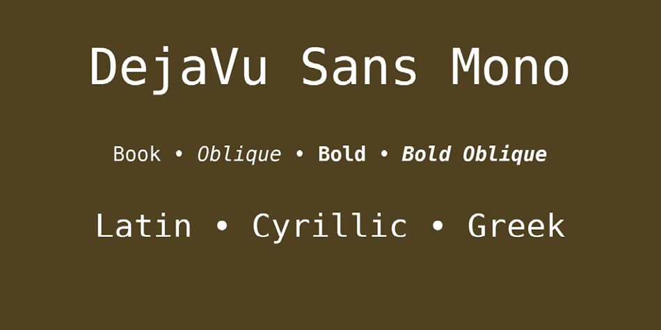 Alt text: DejaVu sans Mono Diverse Coding Font (localfonts)