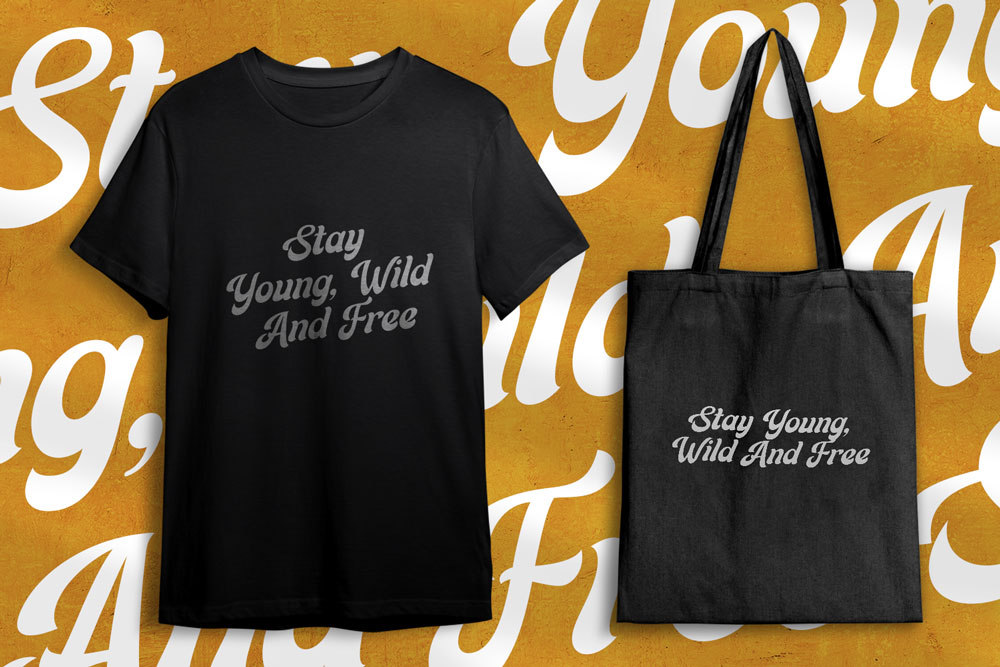 Bigsoul font for retro and timeless t-shirts
