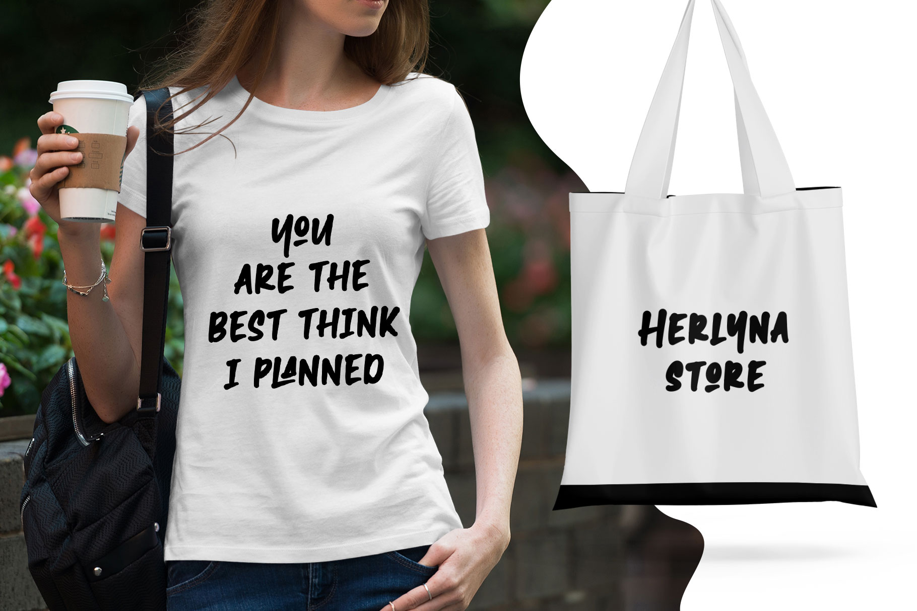 Slaro font for eco-friendly t-shirt