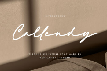 Callendy Elegant Signature Font