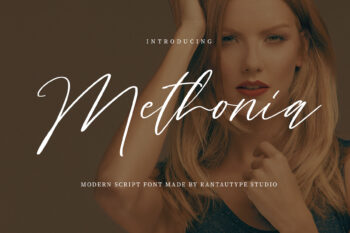 Methonia Modern Script Font
