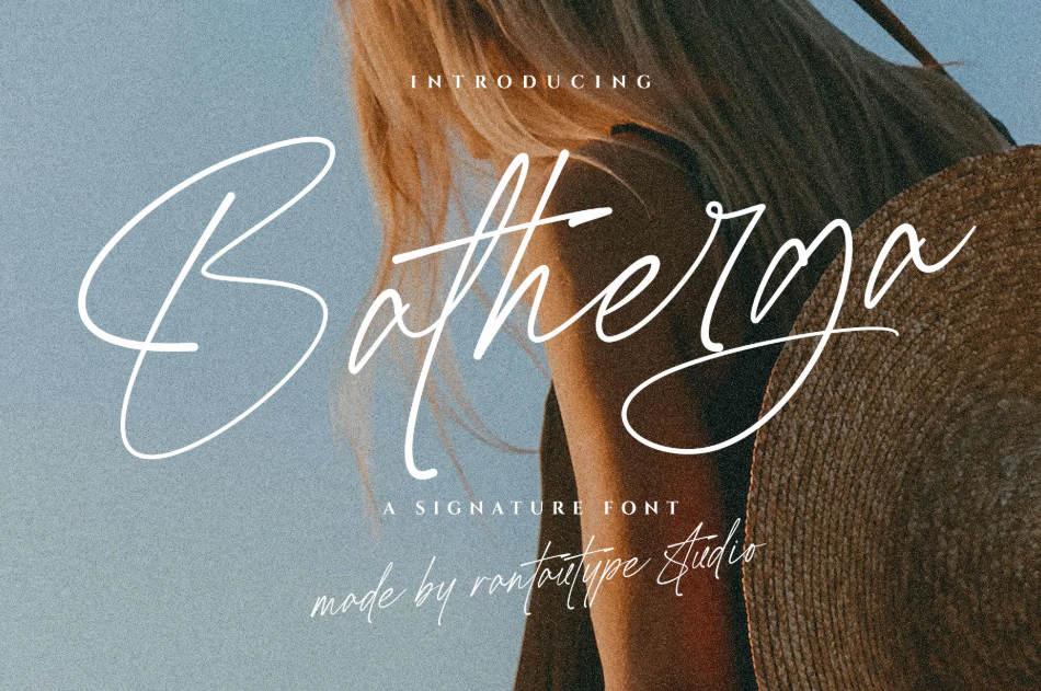 12. Batherga Signature Font