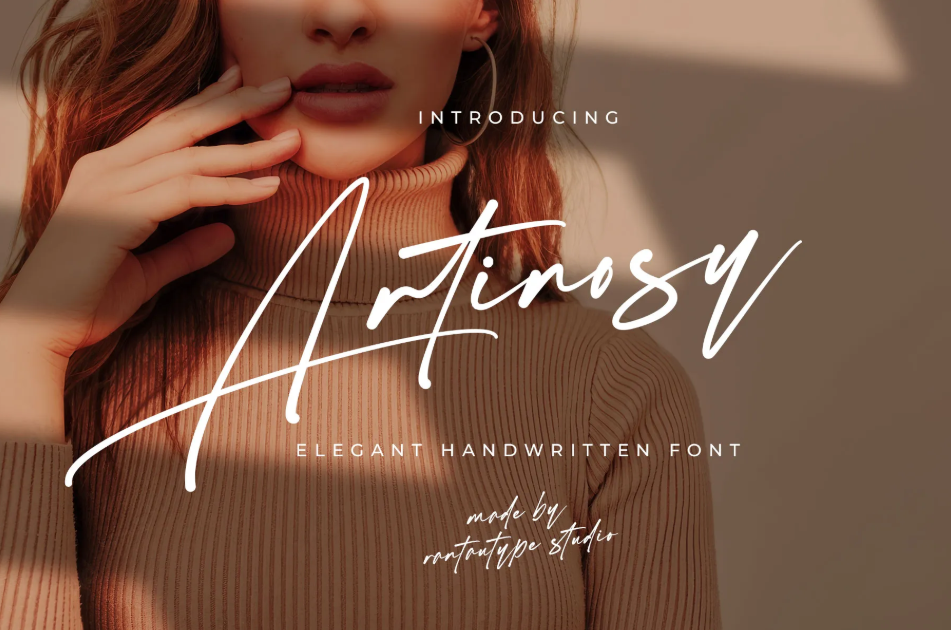 13. Artinosy: an Elegant Handwritten Font