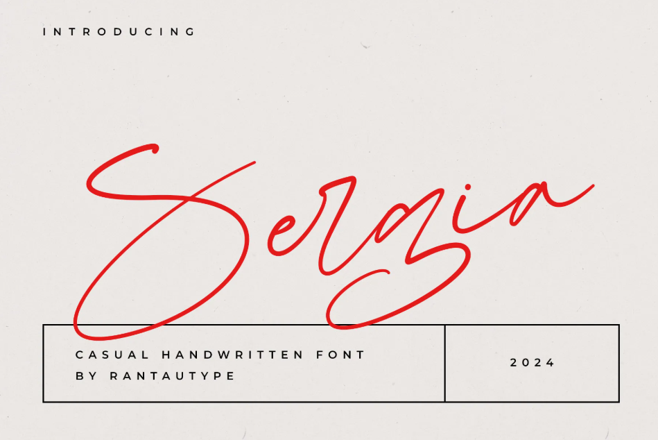 19. Sergia Handwritten Font