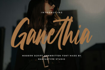 Ganethia Modern Script Font