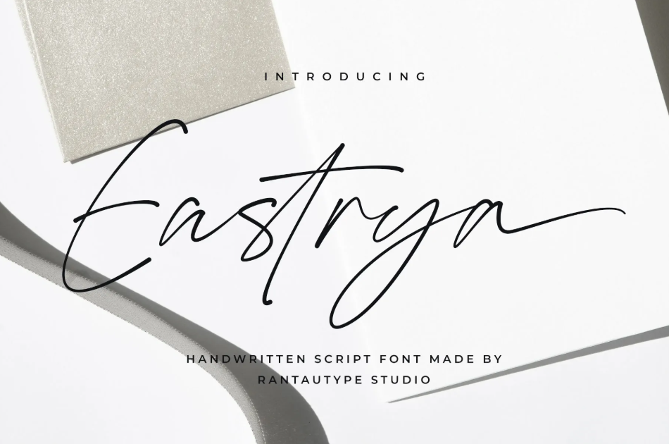 2. Eastrya Handwritten Script Font